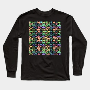 Colorful waves and bricks Long Sleeve T-Shirt